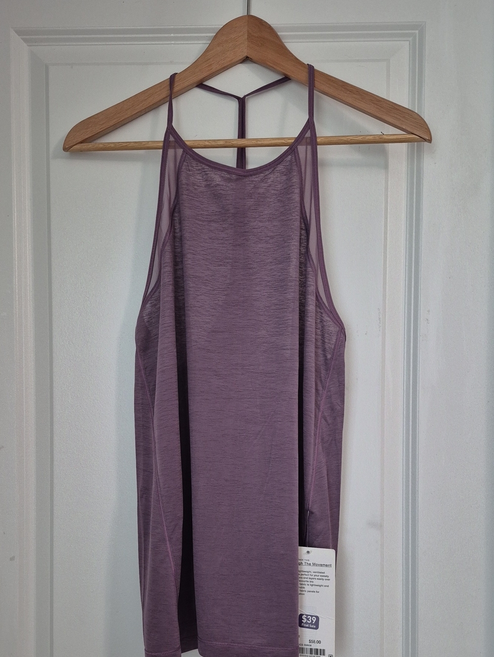 lululemon athletica Mauve Strappy Back Camisole